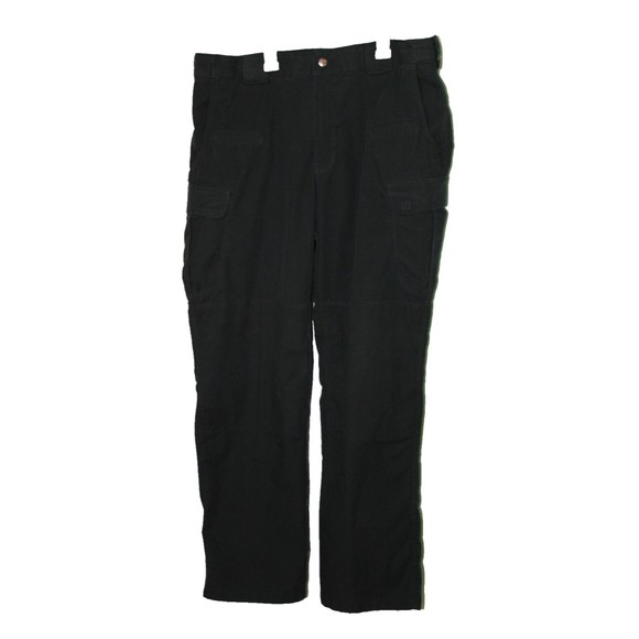 511 Plus Tactical Cargo Black Utility Pants Mens 36x32 Elastic Waist Poc… - Picture 1 of 12